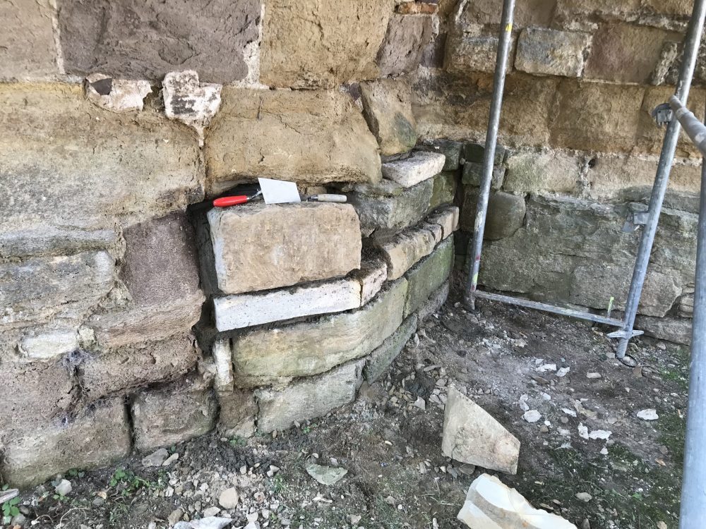 Einpassen der Steine